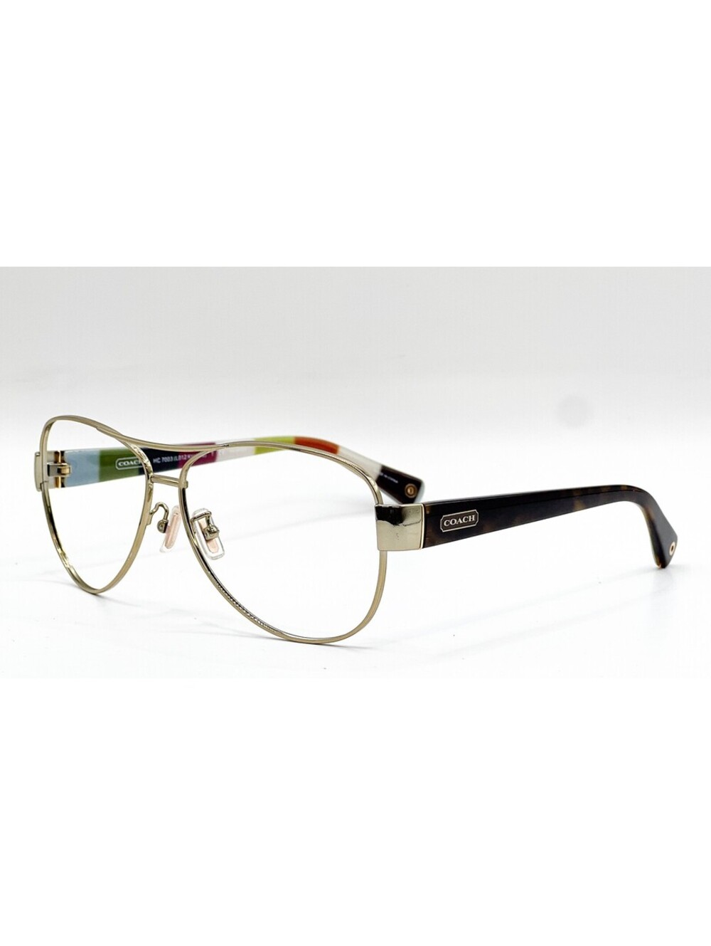 Coach Hc 7003 9013/T5 Gold Brown Authentic Eyeglasses 59-13-135